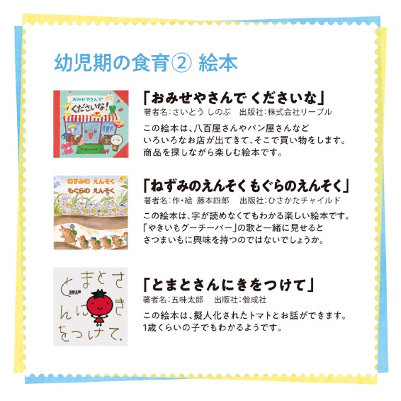幼児期の食育② 絵本